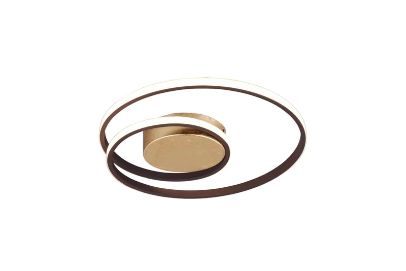 Plafón de techo Trio Zibal LED óxido 3000K regulable Ø39cm R62911124