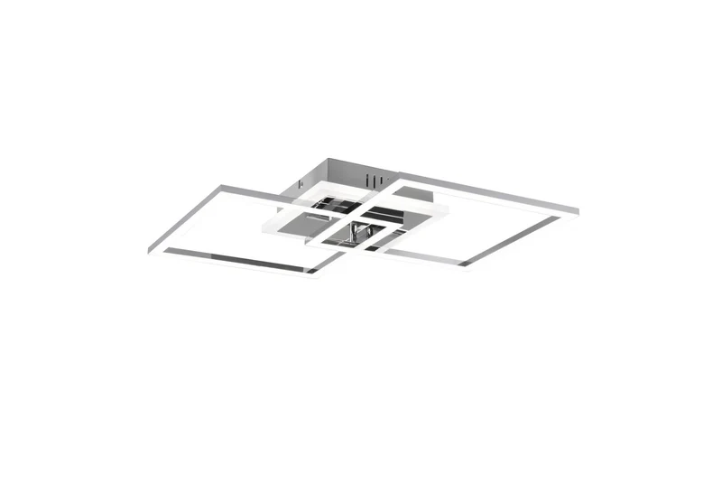 Plafón de techo Trio Venida LED cromo 4000K regulable 57,5cm R62793406