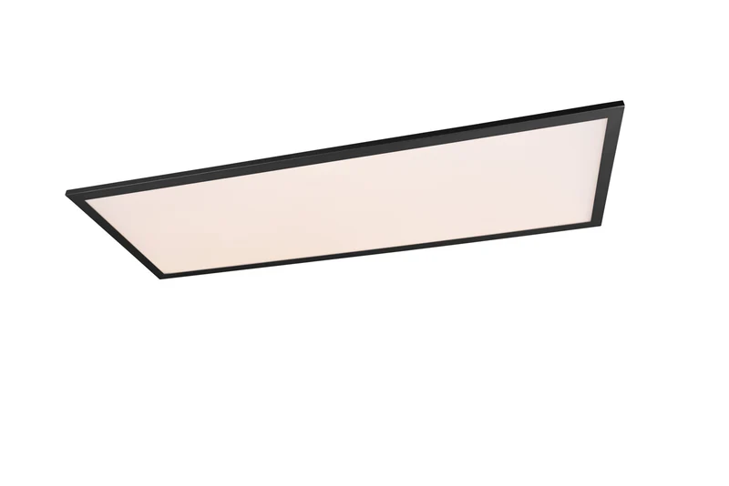 Plafón de techo Trio Gamma grande LED negro mate CCT regulable con mando 80cm R62868032