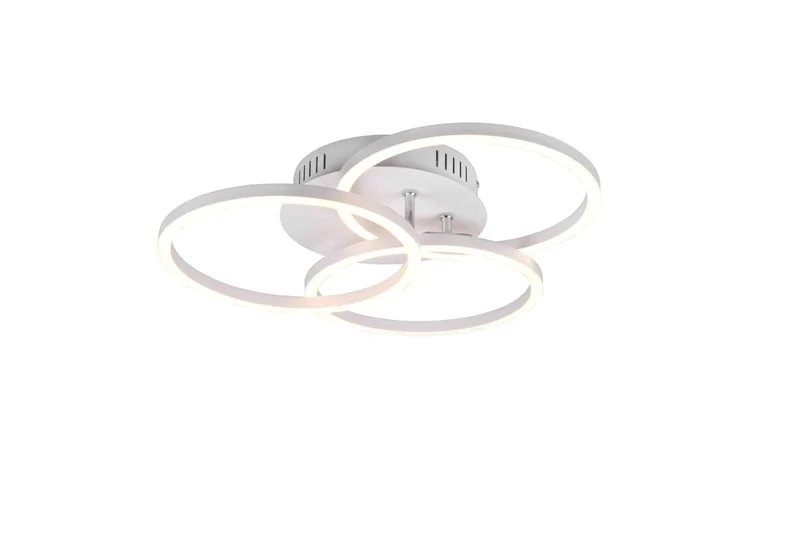 Trio Circle Plafón LED de metal blanco mate R62823131