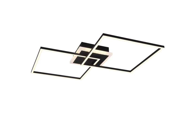 Plafón de techo Trio Arribo LED negro mate 3000K regulable con mando 61cm R62843132