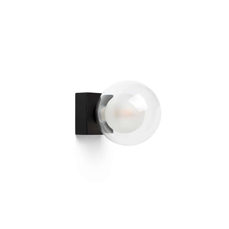 Lámpara de pared aplique Faro Perla G9 LED negro IP44 40088