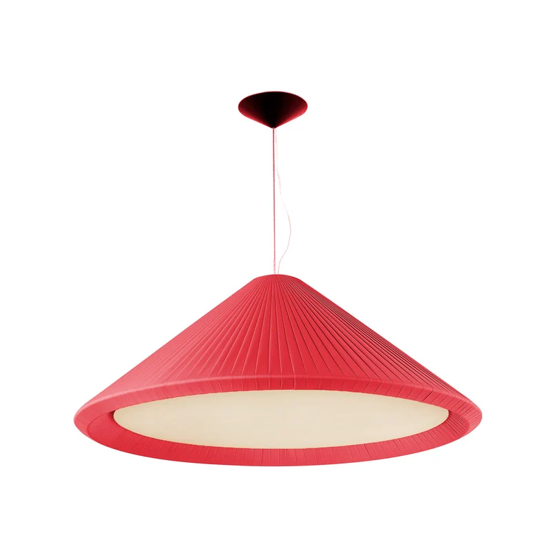 Lámpara de techo colgante Faro Saigon grande E27 LED granate Ø130cm 20129