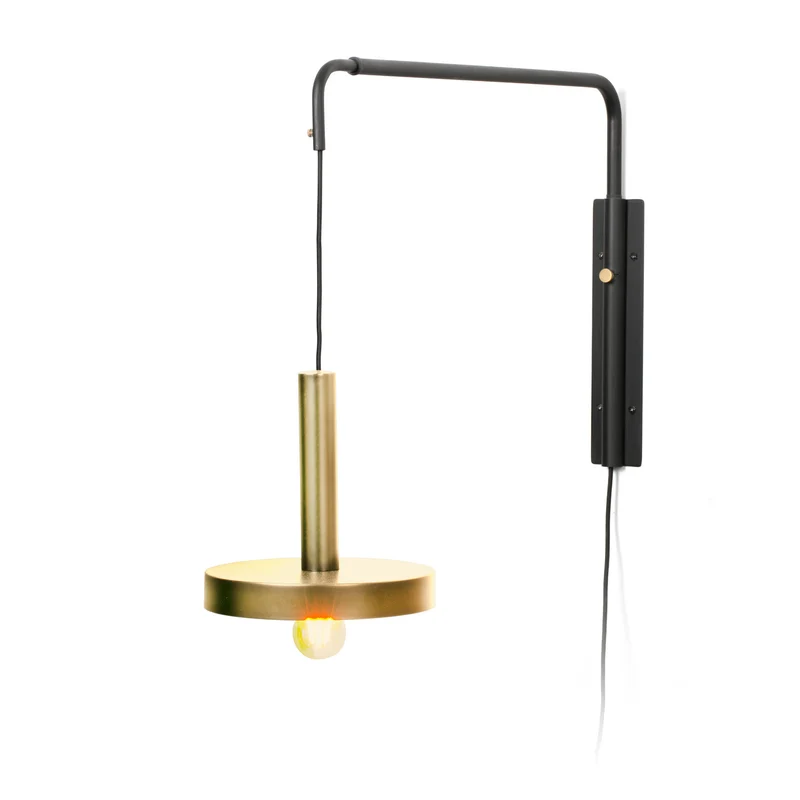 Lámpara de pared aplique Faro Whizz E27 LED oro satinado Ø25cm 20168