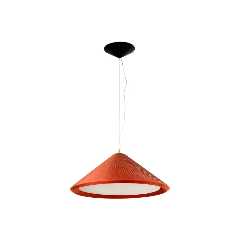 Lámpara de techo colgante Faro Saigon E27 LED terracota Ø70cm 20118