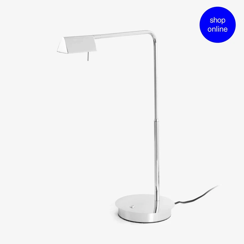 Lámpara de mesa Faro Academy LED cromo 3000K 28202