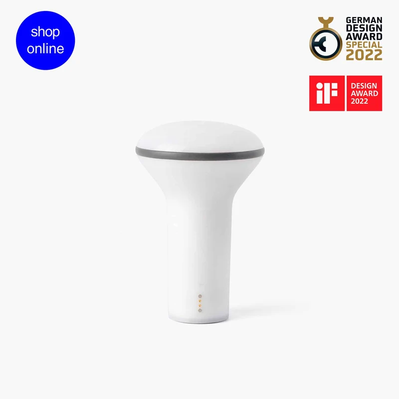 Lámpara de mesa Faro Buddy portátil LED opal 2700K 20208