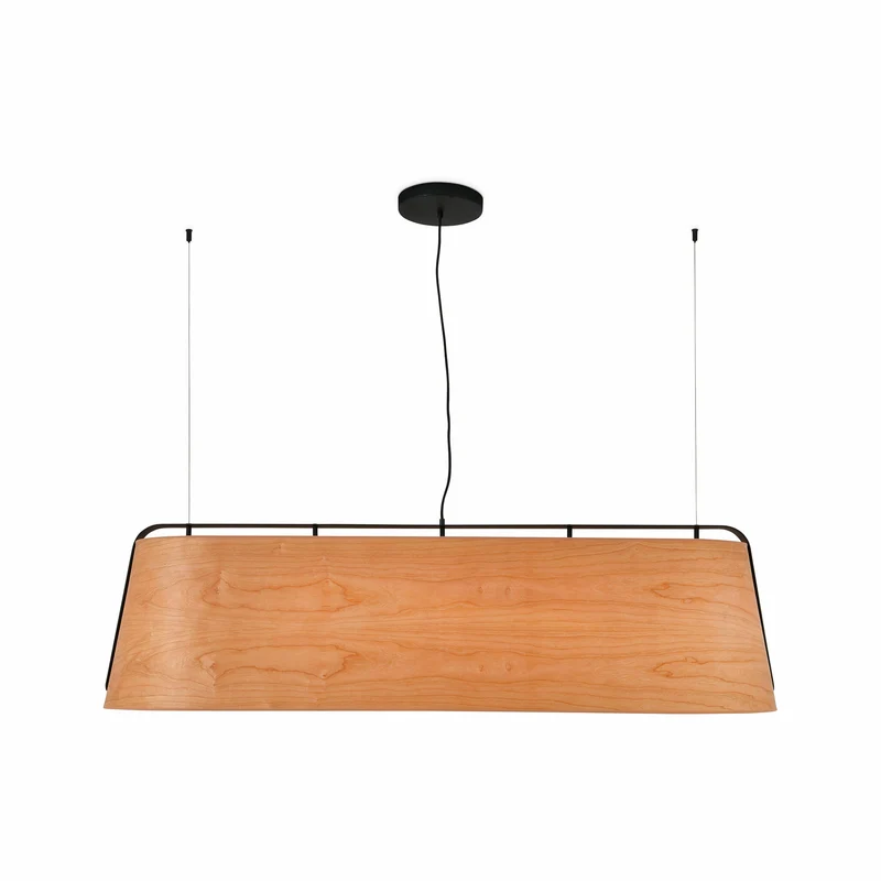 Lámpara de techo colgante Faro Stood grande 5 luces E27 LED cerezo 29849