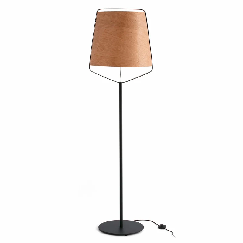 Lámpara de pie salón Faro Stood E27 LED cerezo 29847