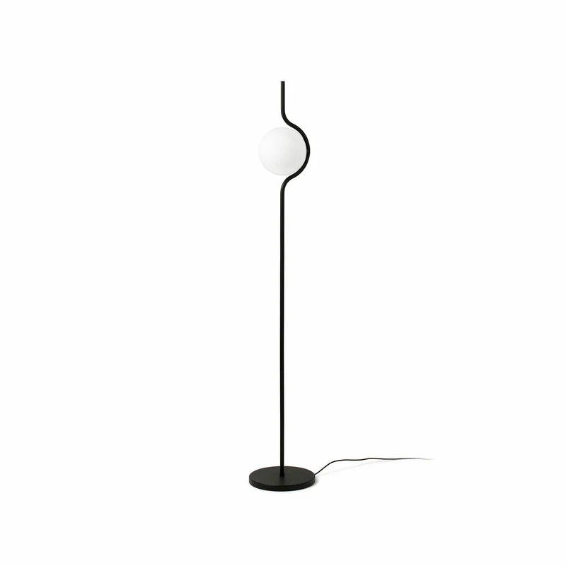 Lámpara de pie salón Faro Le LED negro mate 2700K 29698