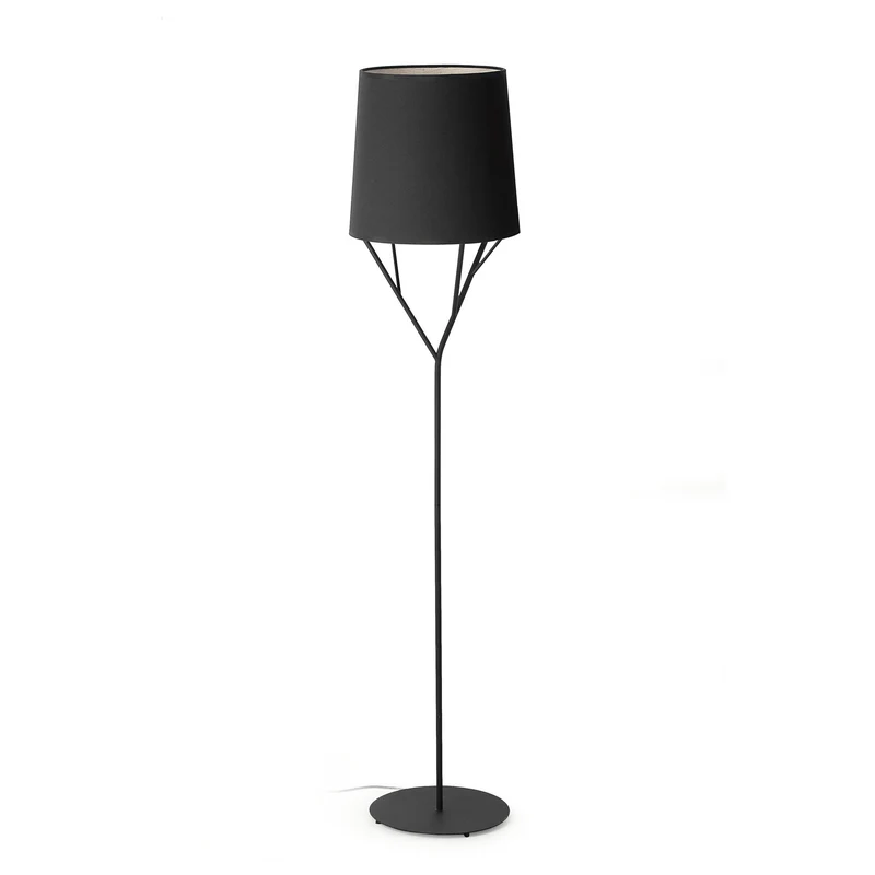 Lámpara de pie salón Faro Tree E27 LED negro 29868