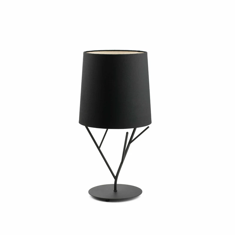 Lámpara de mesa Faro Tree E27 LED negro 29866 para dormitorio y salón