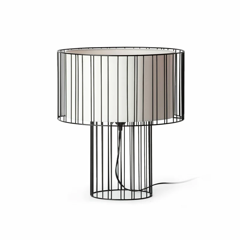 Lámpara de mesa Faro Linda E27 LED beige Ø40cm 29311