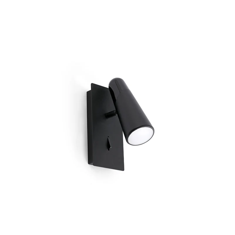 Lámpara de pared aplique Faro Lao 1 luz LED negro mate 3000K 29039