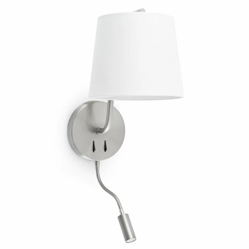 Lámpara de pared aplique Faro Berni con lector E27 LED blanco 29331