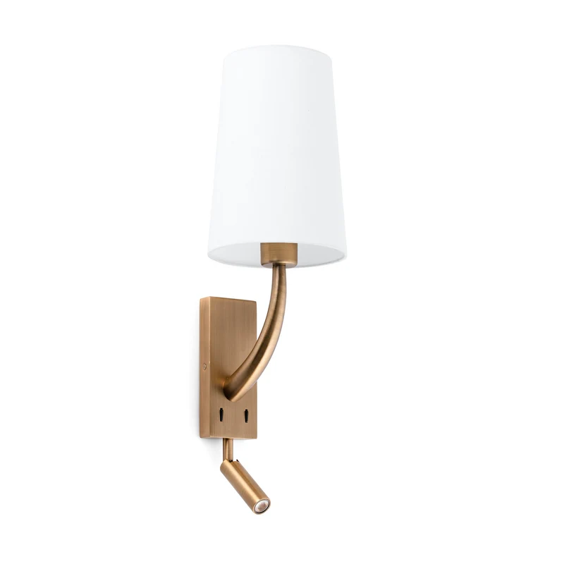 Lámpara de pared aplique Faro Rem con lector E27 LED blanco 29683-19