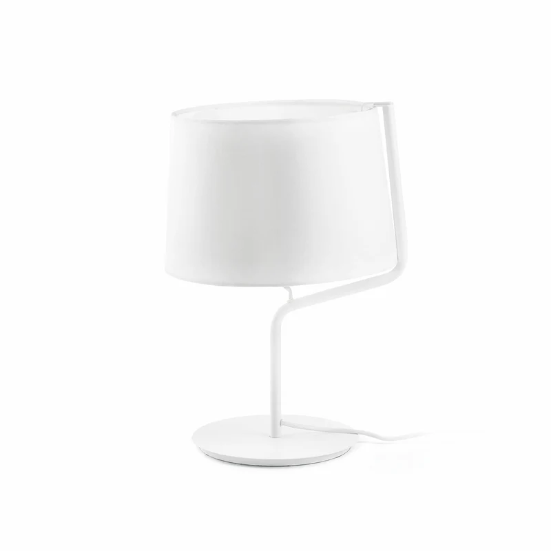 Lámpara de mesa Faro Berni E27 LED blanco Ø31cm 29332