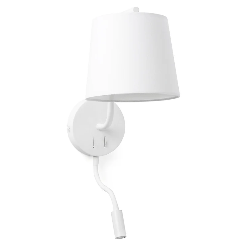 Lámpara de pared aplique Faro Berni con lector E27 LED blanco 29329