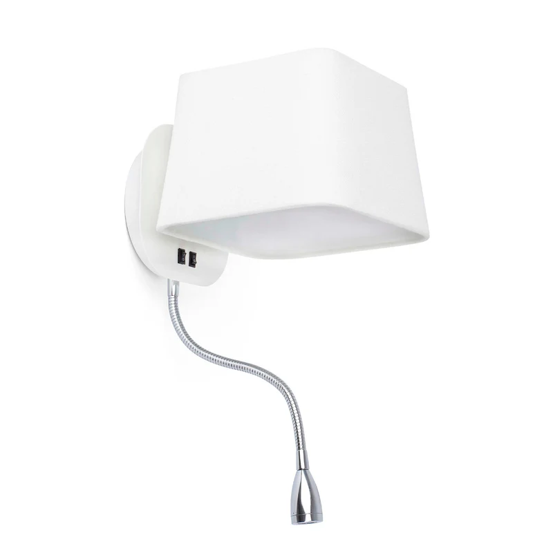 Lámpara de pared aplique Faro Sweet con lector E27 LED blanco 29950