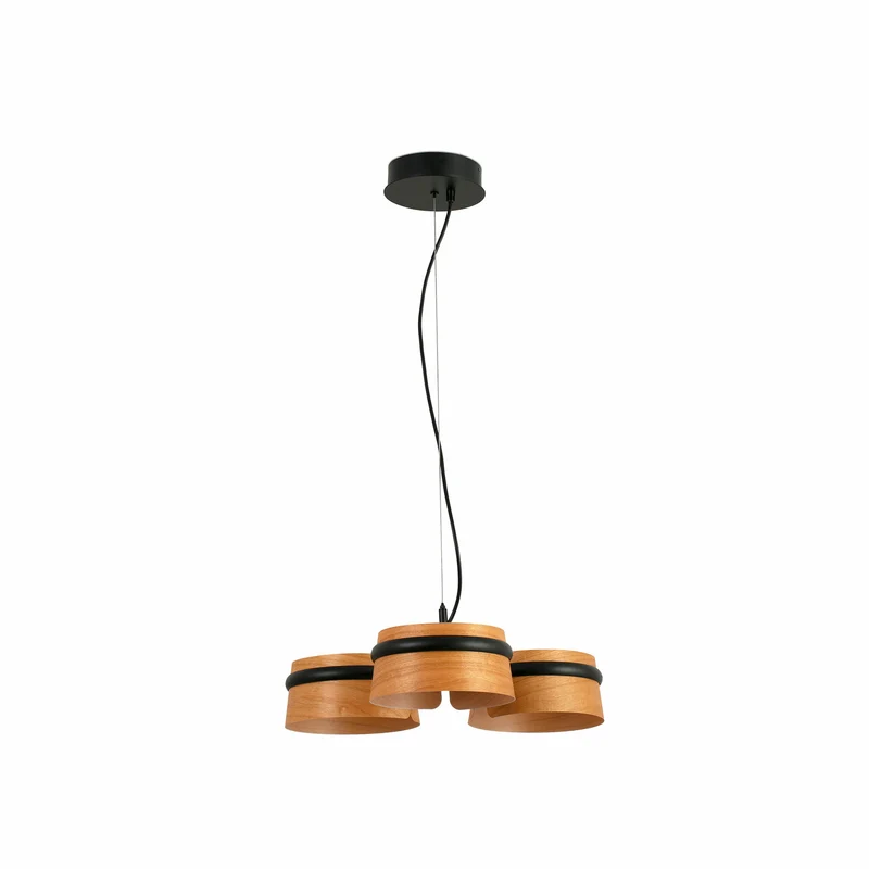Lámpara de techo colgante Faro Loop LED cerezo 2700K Ø52cm 29567