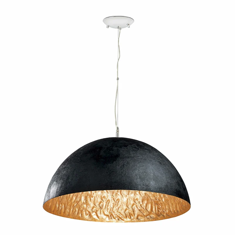 Lámpara de techo colgante Faro Magma grande E27 LED oro Ø70cm 29468