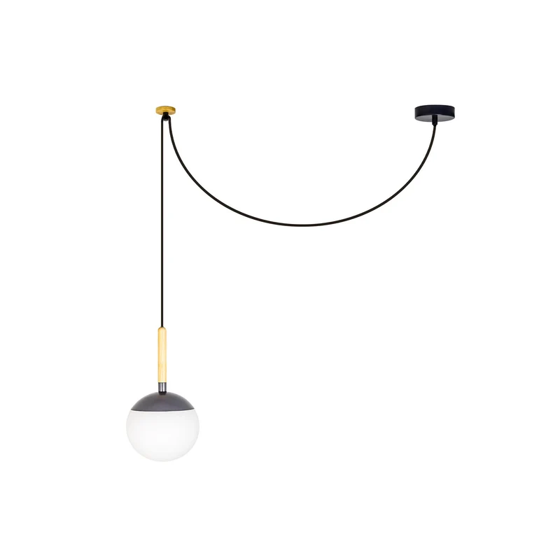 Lámpara de techo colgante Faro Mine grande E27 LED opal 28376