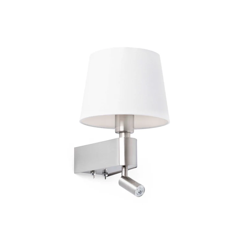 Lámpara de pared aplique Faro Room con lector E27 LED blanco 29976