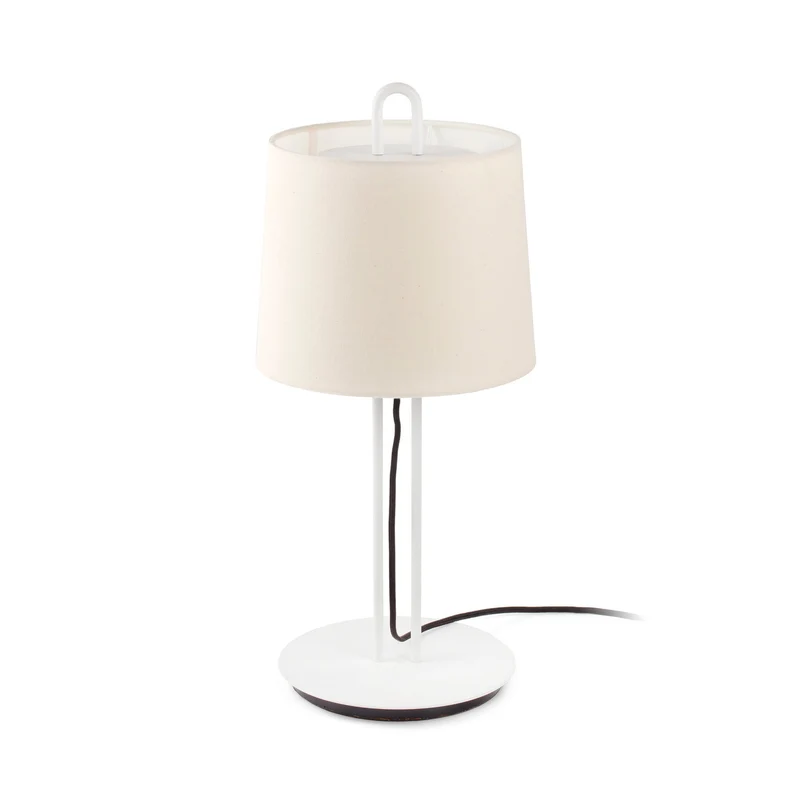 Lámpara de mesa Faro Montreal E27 LED blanco y beige 24034-05