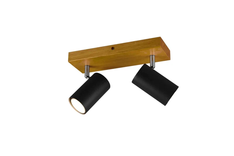 Foco Trio Marley 2 luces negro mate 812400232 para salón y comedor