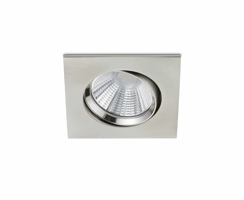 Downlight empotrable Trio Pamir LED níquel mate 3000K regulable IP23 650410107