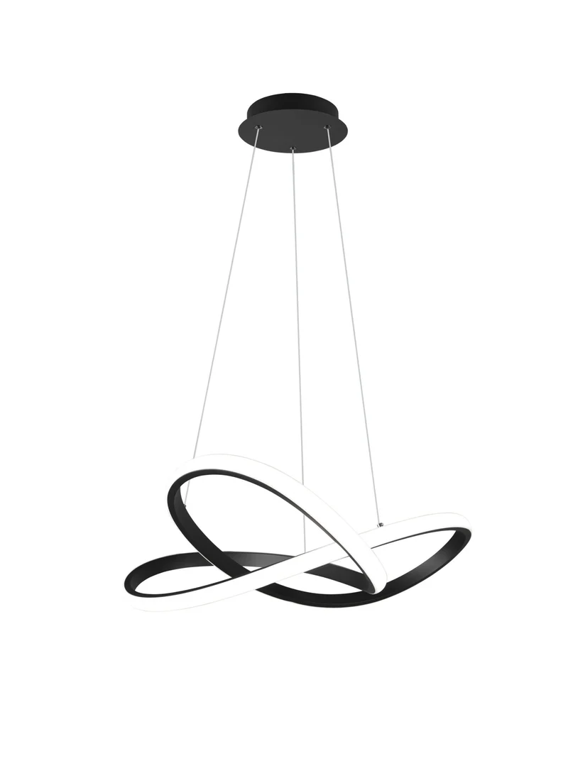 Trio Course Lámpara colgante LED de metal negro mate R32051432