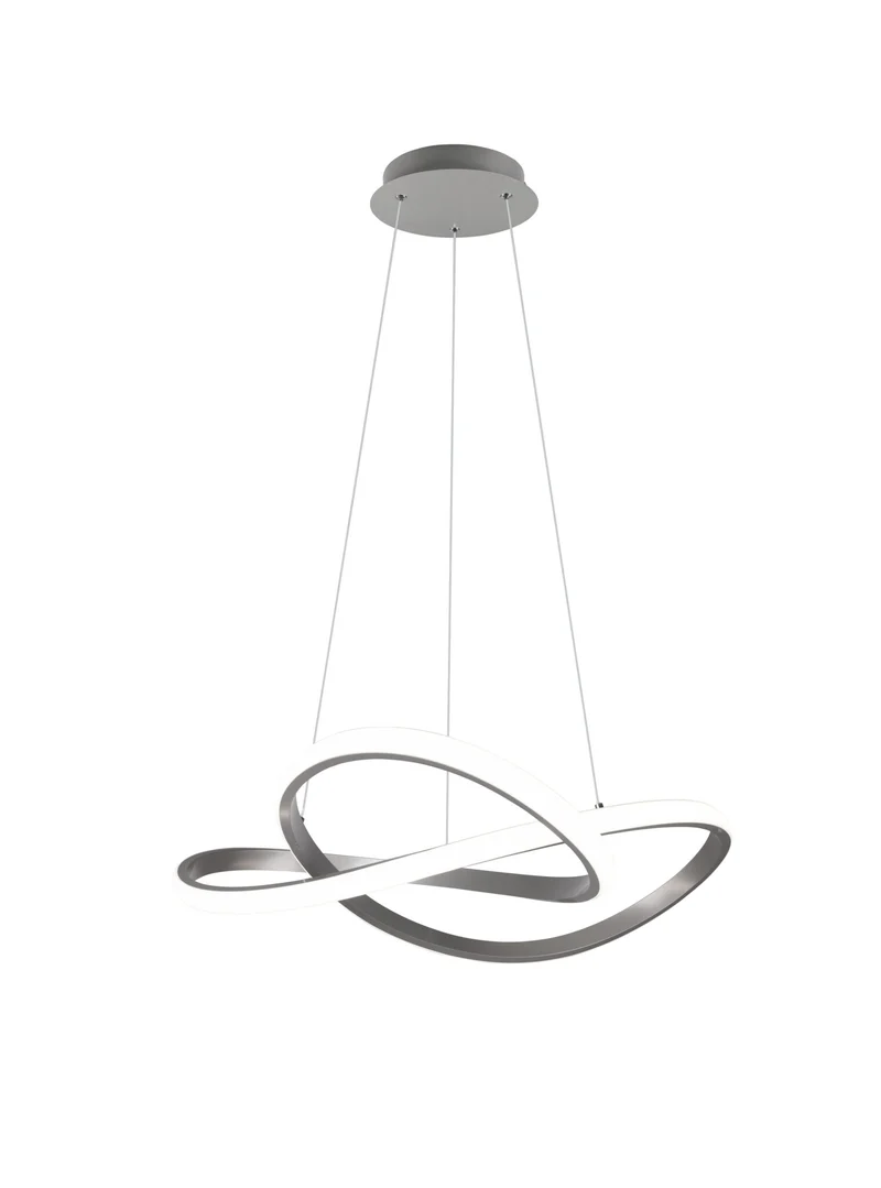 Trio Course Lámpara colgante LED de metal níquel mate R32051407