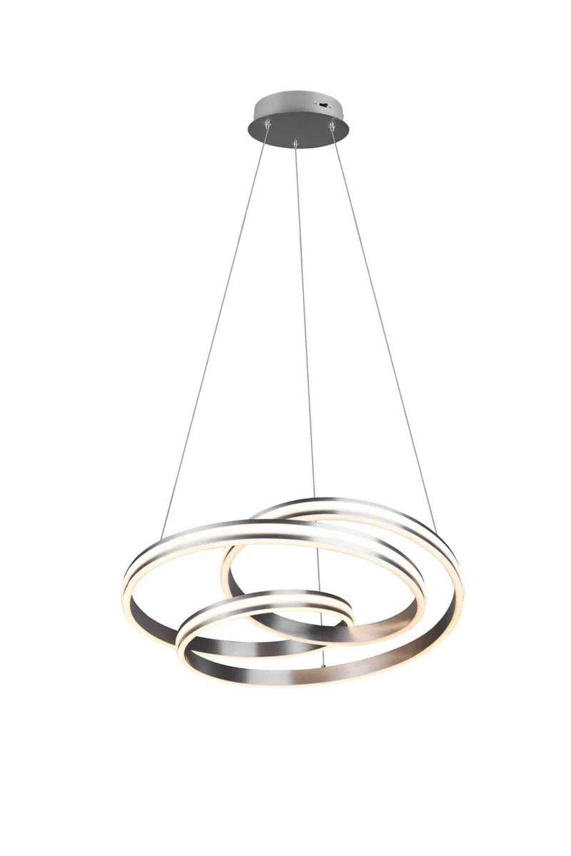 Trio Nuria Lámpara colgante LED de metal níquel mate 326210107