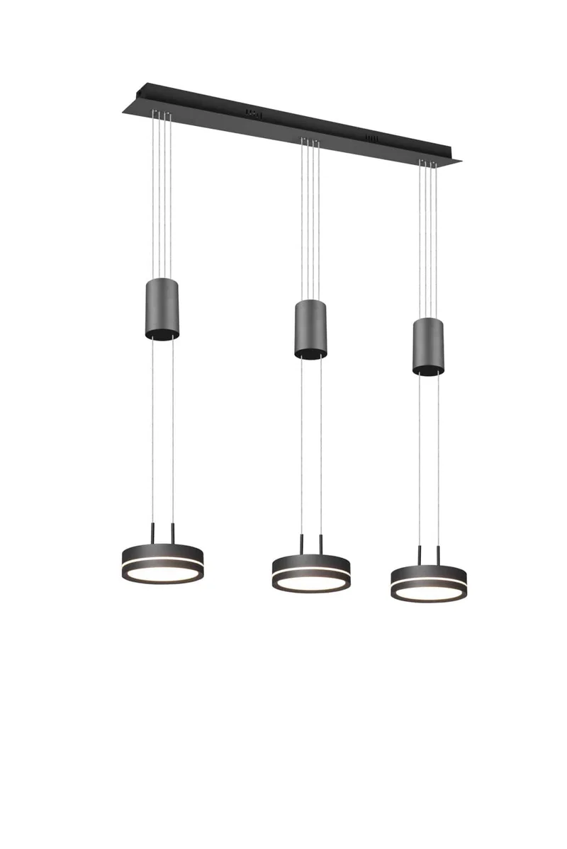 Trio Franklin Lámpara colgante LED de aluminio antracita 326510342