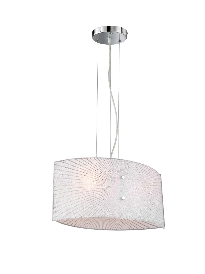 Lámpara de techo colgante Trio Elisa 2 luces cromo 150cm 312200200