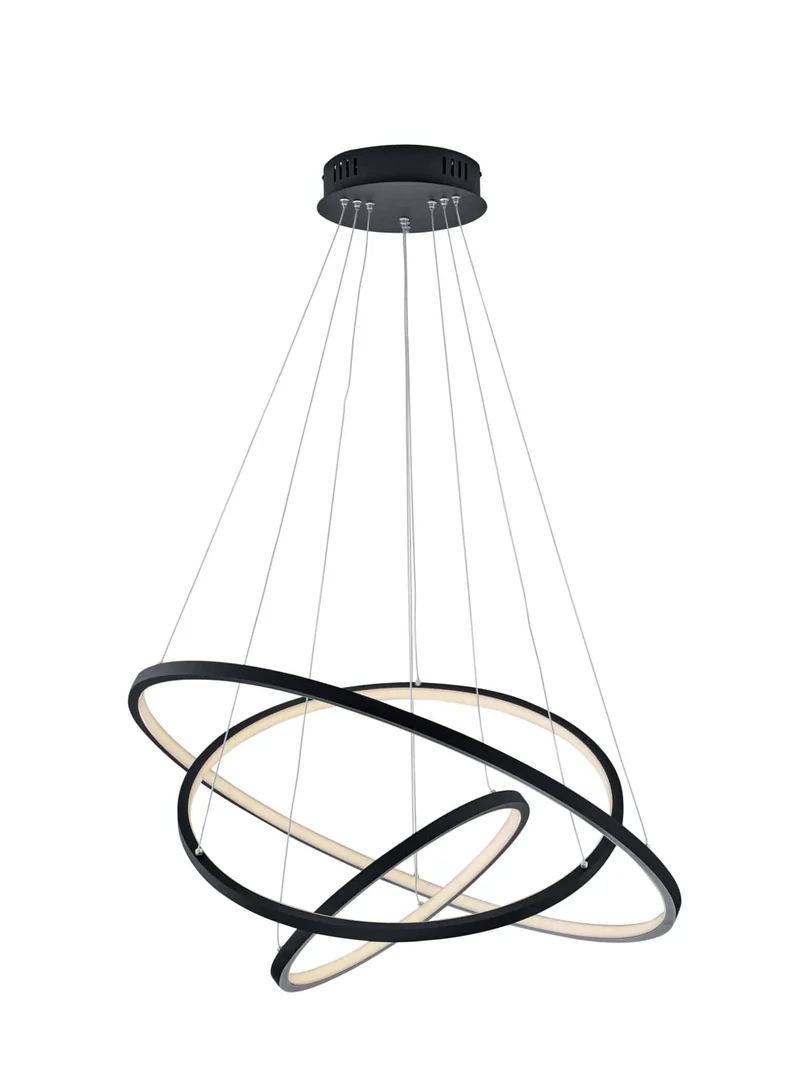Lámpara de techo colgante Trio Aaron LED antracita CCT regulable con mando 150cm 352710342