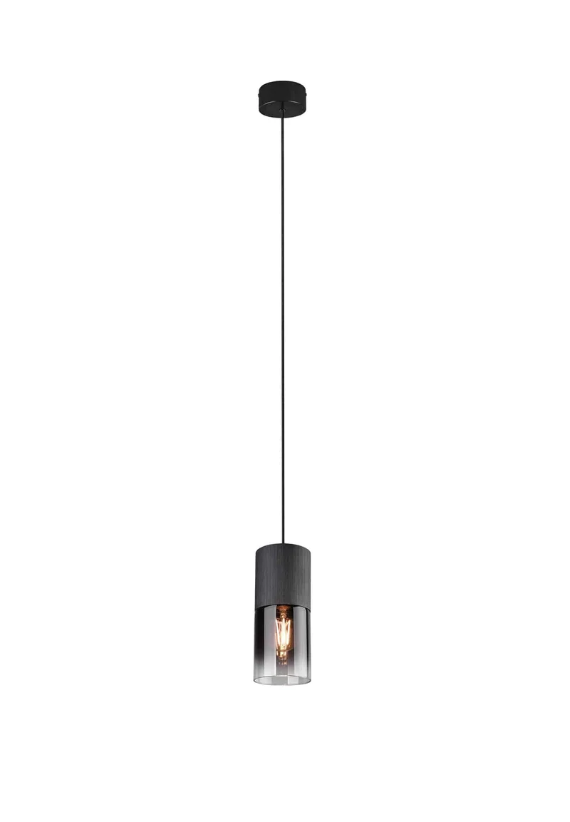 Lámpara de techo colgante Trio Robin negro mate 150cm 310600132