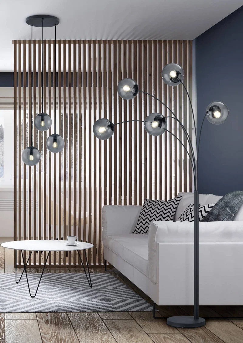Lámpara de techo colgante Trio Balini 3 luces antracita 150cm 308590342