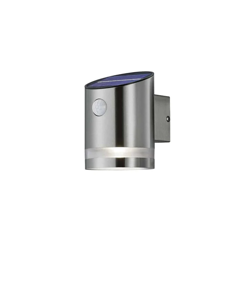 Aplique de exterior Trio Salta LED solar portátil níquel mate 3000K IP44 R22231107