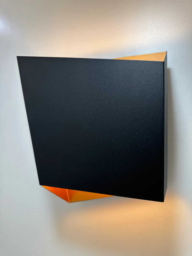 Mantra Asimetric Lámpara de pared aplique negro 6222