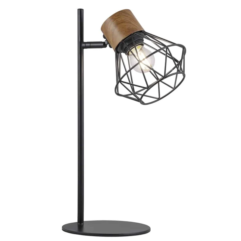 AJP ANTIBES 10833 PORTATIL ANTIBES NEGRO-MADERA 1 X 60W E-27