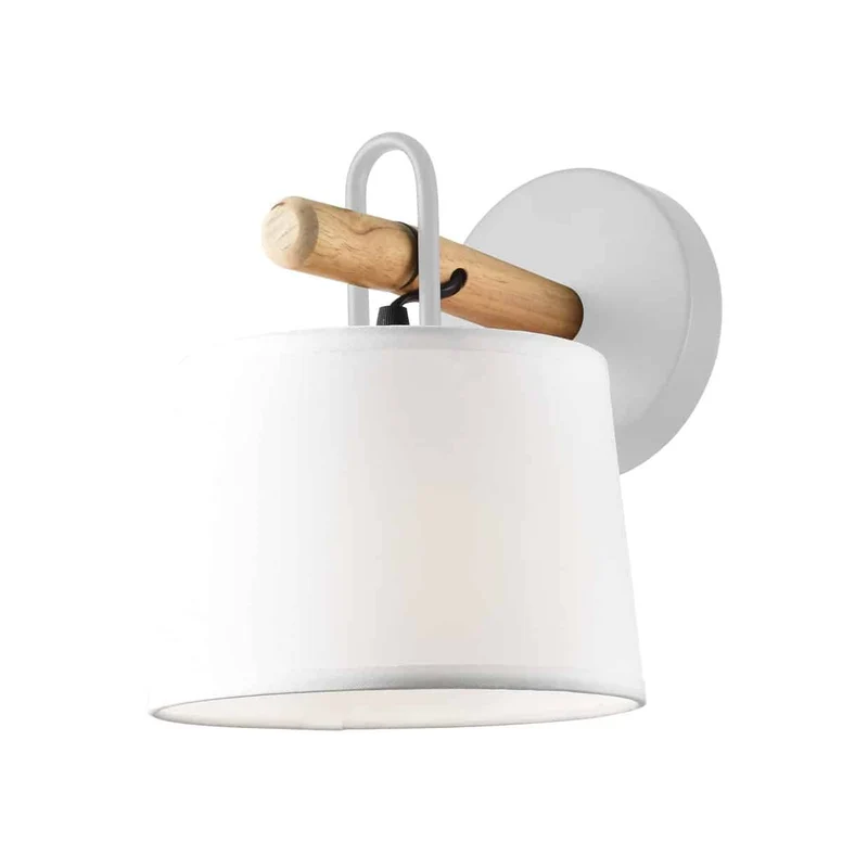 AJP AROLAS 10975 APLIQUE AROLAS BLANCO-MADERA 1 X 60W E-27