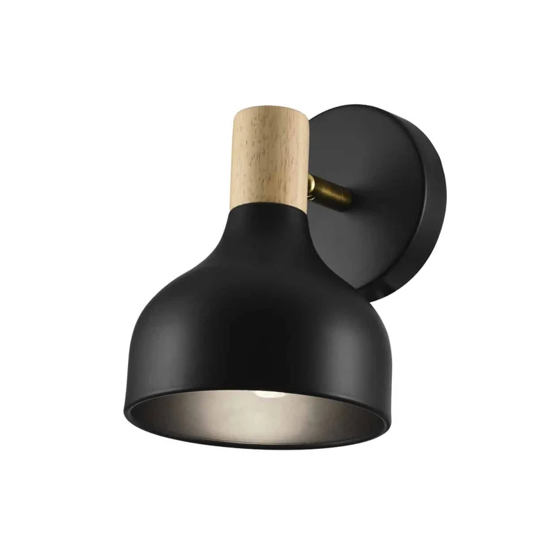 AJP ARAN 10969 APLIQUE ARAN NEGRO-MADERA 1 X 40W E-14
