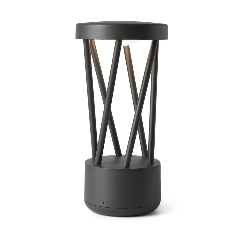 Sobremuro de exterior Faro Twist 30cm LED gris oscuro 3000K IP65 opal 71286