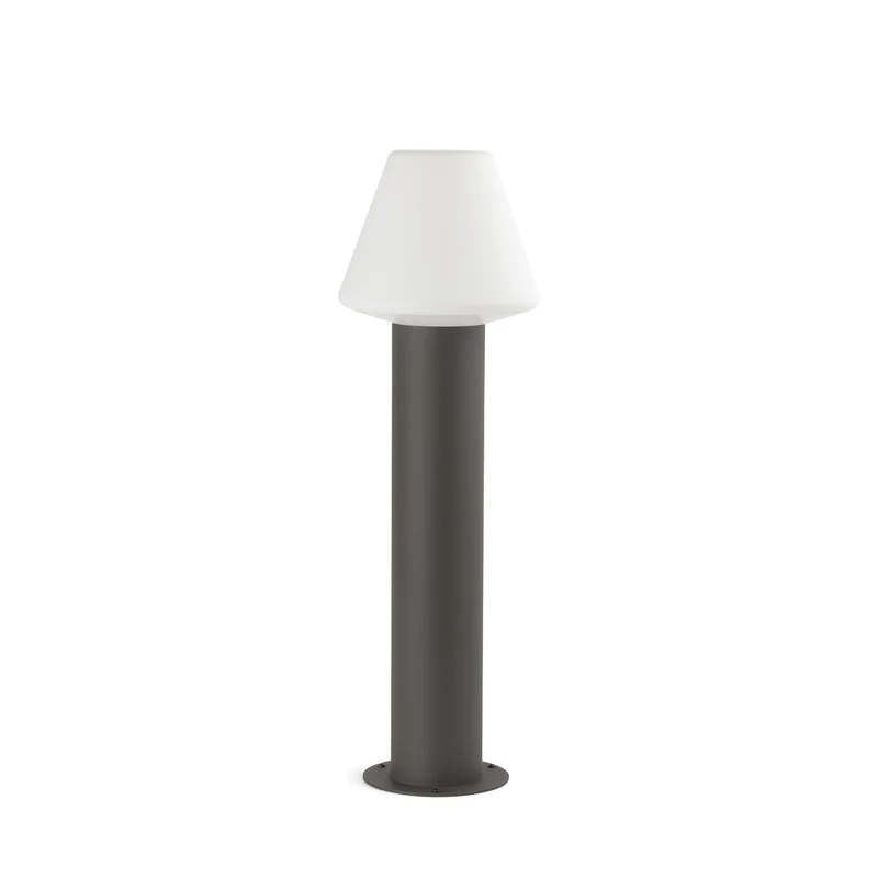 Baliza de exterior Faro Mistu 60cm E27 LED gris oscuro IP44 opal 74434B-02 para jardín