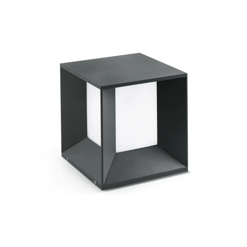 Sobremuro de exterior Faro Mila 24cm LED gris oscuro 4000K IP65 opal 70771