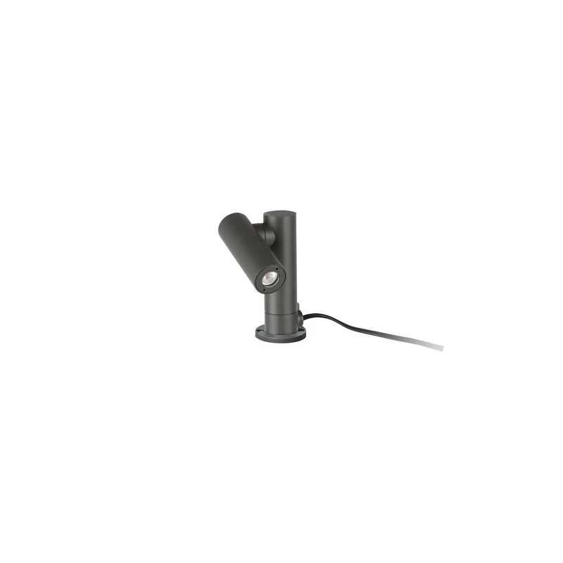 Sobremuro de exterior Faro Spy 14cm LED gris oscuro 3000K IP65 30° opal 70782