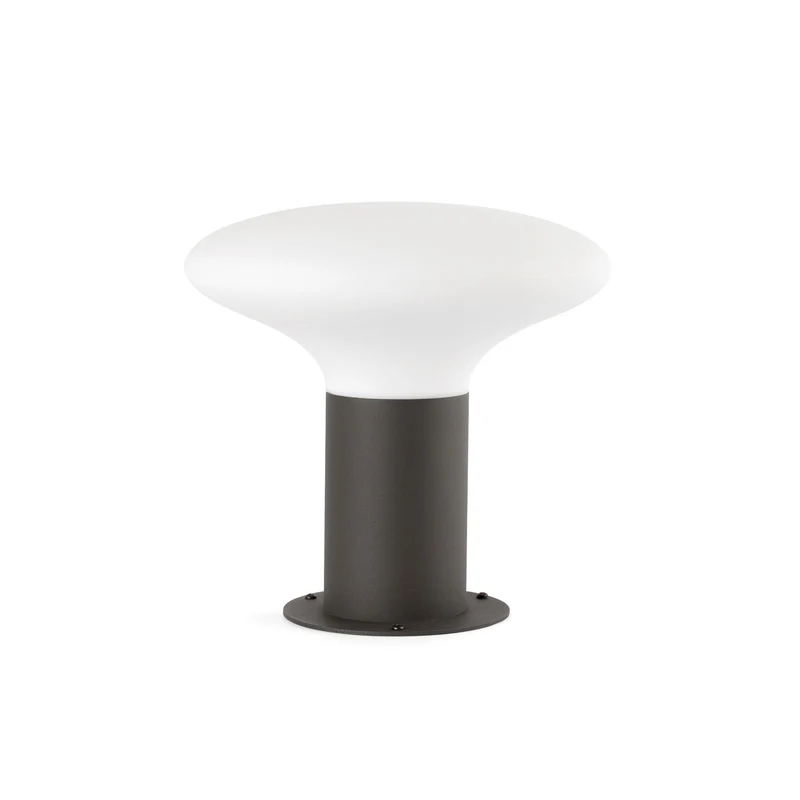 Sobremuro de exterior Faro Blubs 24cm E27 LED gris oscuro IP44 opal 74433S-03
