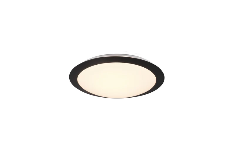 Plafón de baño Trio Umberto LED negro mate 3000K IP44 Ø29cm 680310132
