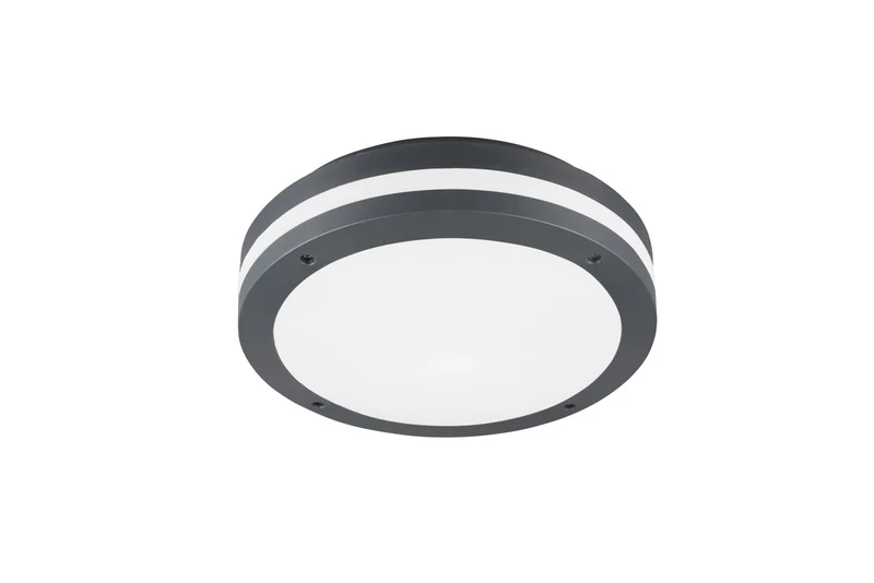 Plafón de techo exterior Trio Piave LED antracita 3000K con sensor movimiento IP54 676960142